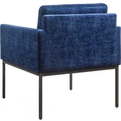 TOV KLEIN NAVY VELVET ARM CHAIR Living Room