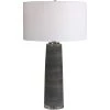 UTTERMOST Lighting LAYERED CHARCOAL CRACKLE GLAZE CERAMIC LAMP