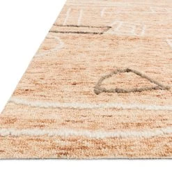 LOLOI LEELA 05 HOOKED WOOL RUG: TERRACOTTA