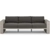 FOUR HANDS LEROY OUTDOOR SOFA: WEATHERED GREY TEAK