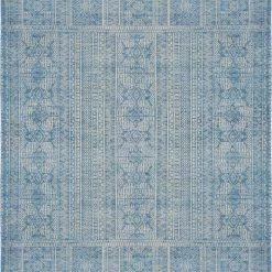 SURYA LIVORNO HAND-KNOTTED VISCOSE+WOOL RUG: DENIM