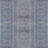 SURYA LIVORNO HAND-KNOTTED VISCOSE+WOOL RUG: STEEL BLUE