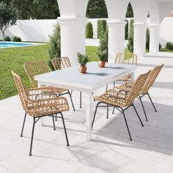 ZUO Outdoor LYON NATURAL WICKER DINING CHAIR | SET OF 2