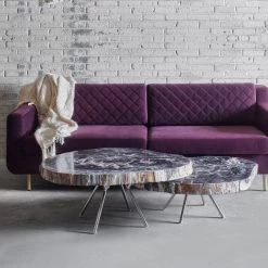 URBIA LASTRA PETRIFIED WOOD NESTING COFFEE TABLES: DARK Furniture