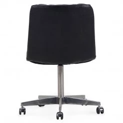 FOUR HANDS MALIBU RIDER BLACK LEATHER DESK CHAIR Office