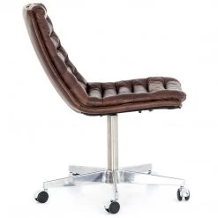 FOUR HANDS Office MALIBU WHISKEY LEATHER DESK CHAIR 9 FOUR HANDS Office MALIBU WHISKEY LEATHER DESK CHAIR