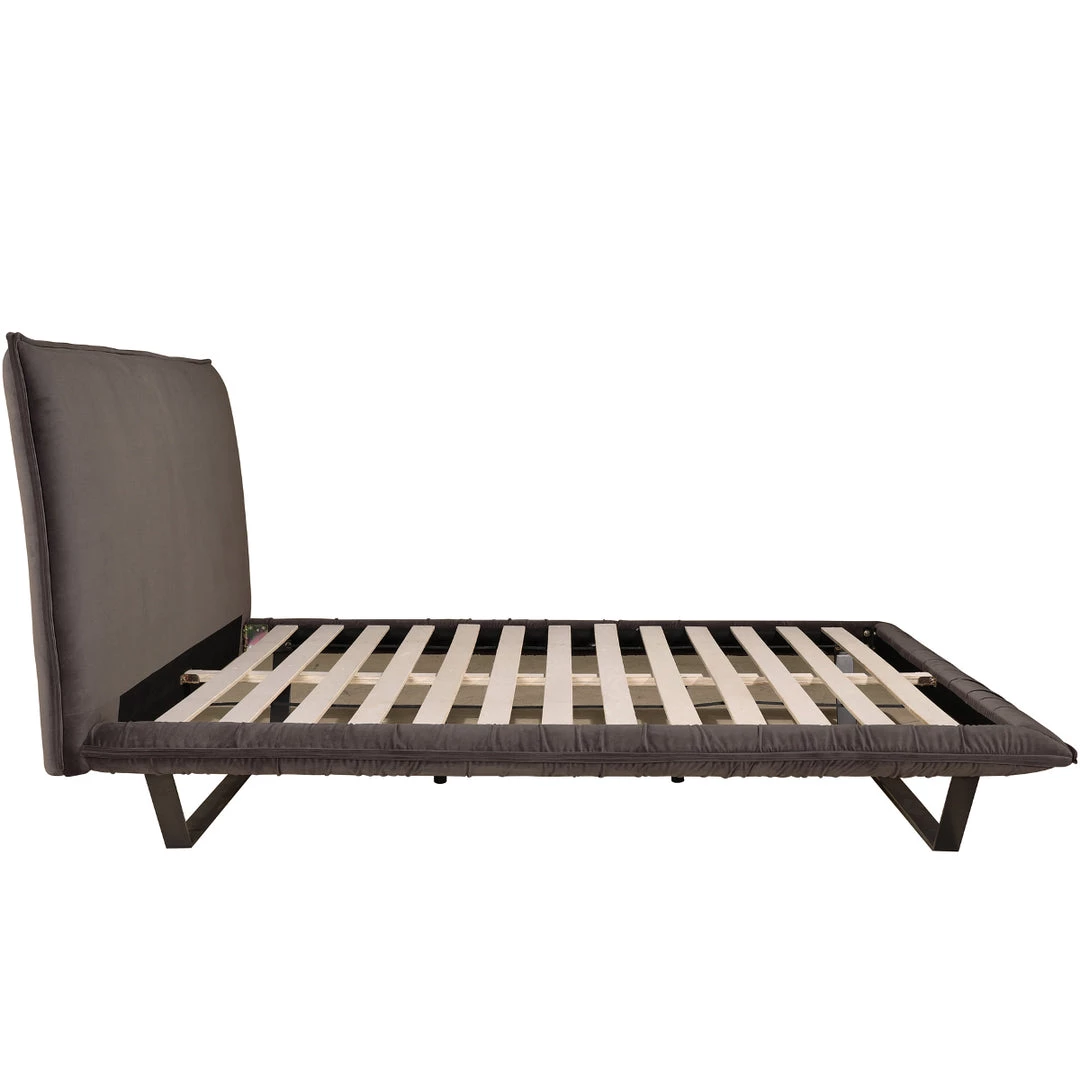MOES MANILLA GREY VELVET PLATFORM KING BED Furniture 3 MOES MANILLA GREY VELVET PLATFORM KING BED Furniture