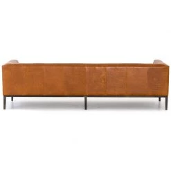 FOUR HANDS MARLIN LEATHER SOFA: MANHATTAN SYCAMORE