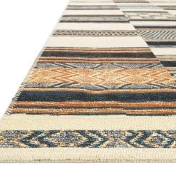 LOLOI MIKA 04 INDOOR-OUTDOOR RUG: IVORY, BLUE, ORANGE 10 LOLOI MIKA 04 INDOOR-OUTDOOR RUG: IVORY, BLUE, ORANGE