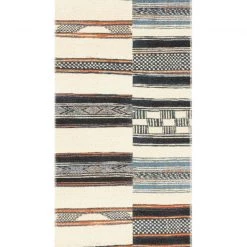 LOLOI MIKA 04 INDOOR-OUTDOOR RUG: IVORY, BLUE, ORANGE 11 LOLOI MIKA 04 INDOOR-OUTDOOR RUG: IVORY, BLUE, ORANGE