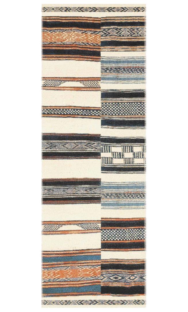 LOLOI MIKA 04 INDOOR-OUTDOOR RUG: IVORY, BLUE, ORANGE 6 LOLOI MIKA 04 INDOOR-OUTDOOR RUG: IVORY, BLUE, ORANGE