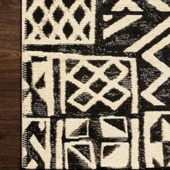 LOLOI MIKA 13 INDOOR-OUTDOOR RUG: IVORY, BLACK