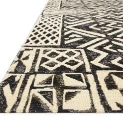 LOLOI MIKA 13 INDOOR-OUTDOOR RUG: IVORY, BLACK