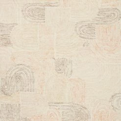 LOLOI MILO HAND-TUFTED WOOL RUG: PEACH, PEBBLE
