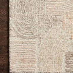 LOLOI MILO HAND-TUFTED WOOL RUG: PEACH, PEBBLE