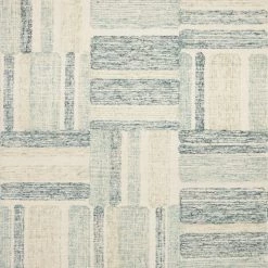 LOLOI MILO HAND-TUFTED WOOL RUG: AQUA, DENIM