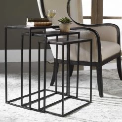 UTTERMOST MOJO METALLIC SLAB NESTING TABLES