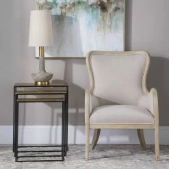 UTTERMOST MOJO METALLIC SLAB NESTING TABLES