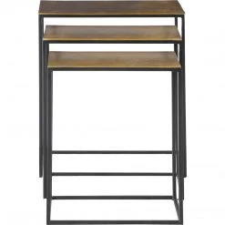 UTTERMOST MOJO METALLIC SLAB NESTING TABLES