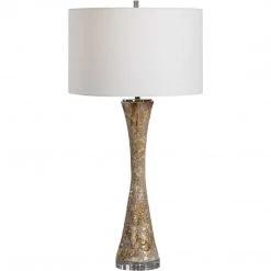 UTTERMOST MOTTLED AMBER GLAZE CERAMIC LAMP