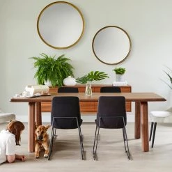 MOES MALIBU WALNUT WOOD DINING TABLE 15 MOES MALIBU WALNUT WOOD DINING TABLE