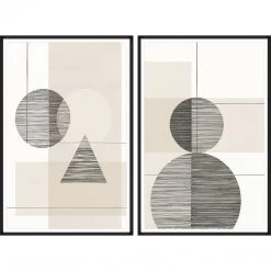 L ART Wall Art "MIDNIGHT CITY III & IV" GLASS FRAMED ART