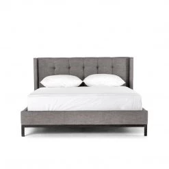 FOUR HANDS Furniture NEWHALL HARBOR GRAY UPHOLSTERED BED
