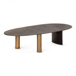 MOES NICKO RAW ALUMINUM OVAL COFFEE TABLE Living Room