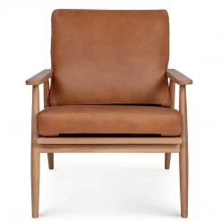 MOES Living Room OAKIE CAMEL LEATHER ARM CHAIR