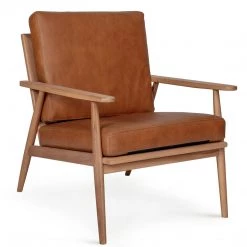 MOES Living Room OAKIE CAMEL LEATHER ARM CHAIR
