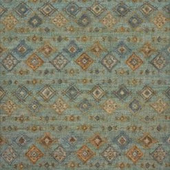 LOLOI OWEN 04 JUTE + WOOL FLAT RUG: SEA GREEN