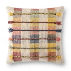 LOLOI GARDEN PLAID THROW PILLOW