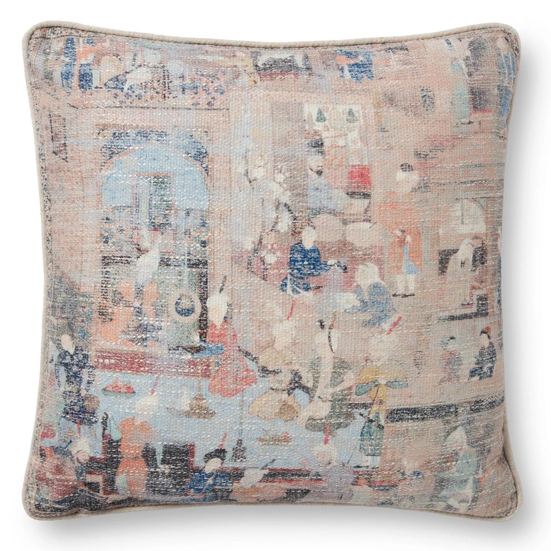 LOLOI Pillows + Poufs VILLAGE SCENES VINTAGE PRINT PILLOWS 4 LOLOI Pillows + Poufs VILLAGE SCENES VINTAGE PRINT PILLOWS
