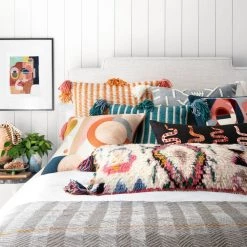 LOLOI Pillows + Poufs ELSIE MOROCCAN BERBER SHAG LUMBAR PILLOW