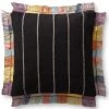 LOLOI CARMEN BLACK MULTI FRINGE EDGE THROW PILLOW