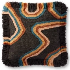 LOLOI Pillows + Poufs CARLO FRINGE EDGE THROW PILLOW