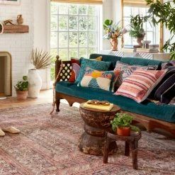 LOLOI Pillows + Poufs SUNKIST PINK BLANKET STITCH THROW PILLOW 8 LOLOI Pillows + Poufs SUNKIST PINK BLANKET STITCH THROW PILLOW