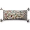 LOLOI DAPHNE HOOKED WOOL+COTTON LUMBAR PILLOW: GREY, MULTI