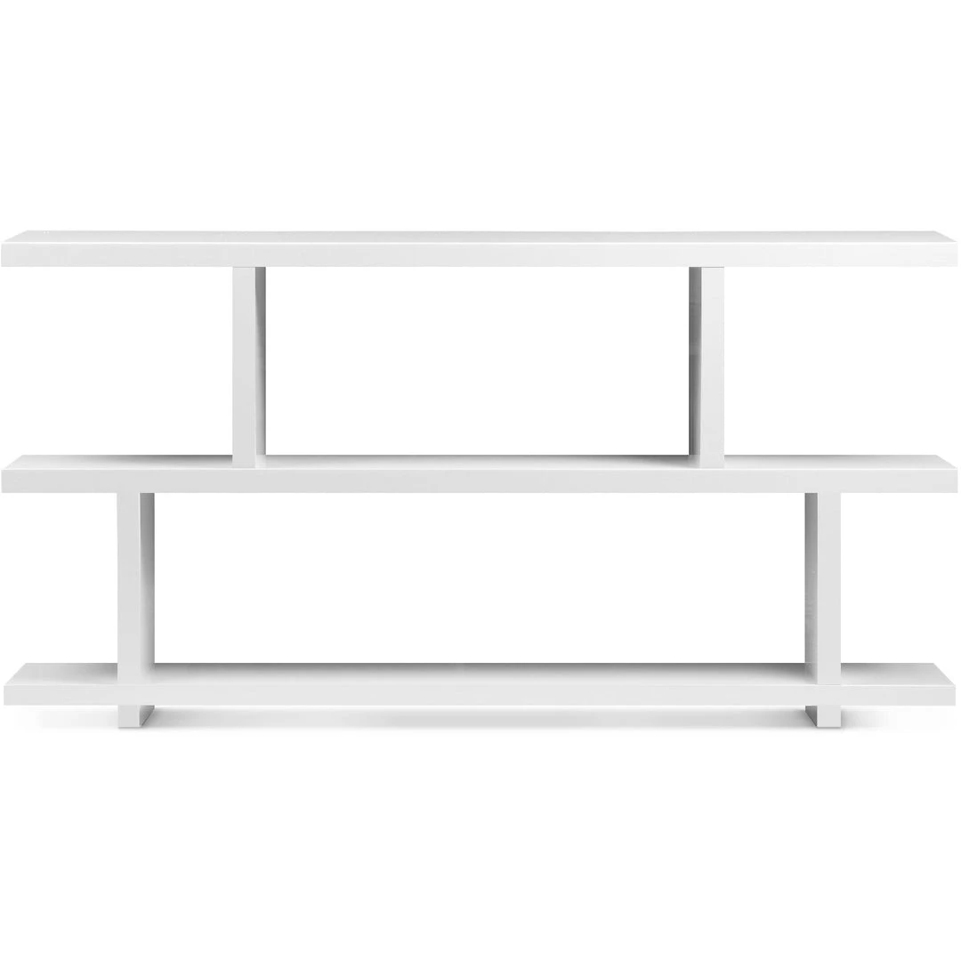 MOES Furniture PARKER GLOSS WHITE LACQUER CONSOLE SHELF 1 MOES Furniture PARKER GLOSS WHITE LACQUER CONSOLE SHELF