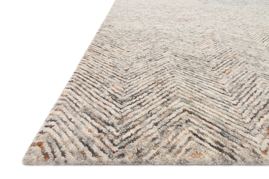 LOLOI PEREGRINE HAND-TUFTED WOOL RUG: ASH, RUST 2 LOLOI PEREGRINE HAND-TUFTED WOOL RUG: ASH, RUST