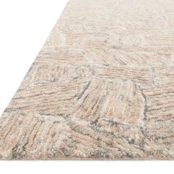LOLOI PEREGRINE HAND-TUFTED WOOL RUG: BLUSH, GREY