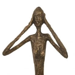 PHILLIPS COLLECTION Wall Sculptures + Decor SEE, SPEAK, HEAR NO EVIL WALL ART RESIN BRONZE, SET OF 3