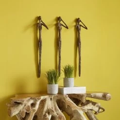 PHILLIPS COLLECTION Wall Sculptures + Decor SEE, SPEAK, HEAR NO EVIL WALL ART RESIN BRONZE, SET OF 3