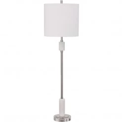 UTTERMOST PIPER WHITE MARBLE BUFFET LAMP