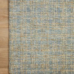LOLOI POLLY HAND-TUFTED WOOL + JUTE RUG: SKY BLUE