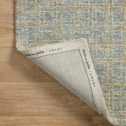 LOLOI POLLY HAND-TUFTED WOOL + JUTE RUG: SKY BLUE
