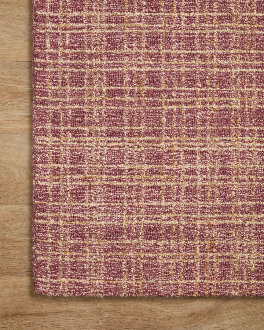 LOLOI POLLY HAND-TUFTED WOOL + JUTE RUG: RASPBERRY 3 LOLOI POLLY HAND-TUFTED WOOL + JUTE RUG: RASPBERRY