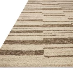 LOLOI POLLY HAND-TUFTED WOOL + JUTE RUG: BEIGE, TOBACCO