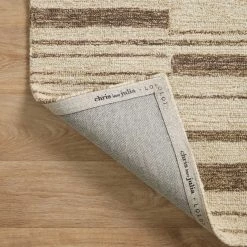 LOLOI POLLY HAND-TUFTED WOOL + JUTE RUG: BEIGE, TOBACCO