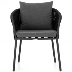 FOUR HANDS Furniture PORTO OUTDOOR DINING CHAIR: CHARCOAL